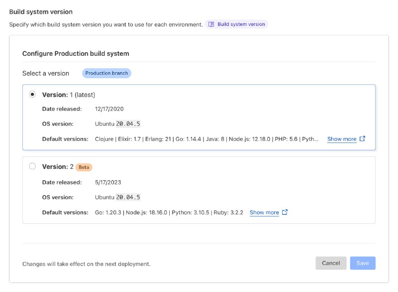 #News现在可以启用 Cloudflare Pages 构建系统 V2 版本，默认构建环境会新一点