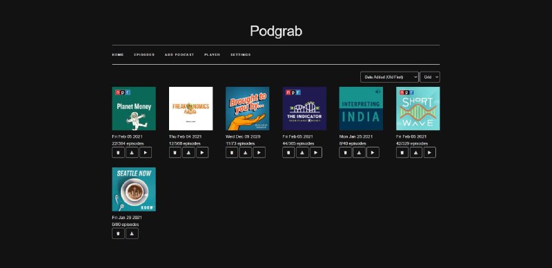 #GitHub #自托管▎podgrab自托管的播客管理器/下载器/存档工具▎特性- 下载／存档完整的播客- 自动下载新播客- 按需下载、标记和分组播客- 使用 iTunes #API 搜索和添加播客- 内置一个播客播放器，支持流式传输- 支持 #RSS 导入导出订阅- 支持 #Docker 快速托管项目地址频道 @dejavuBlog群组 @dejavuGroup