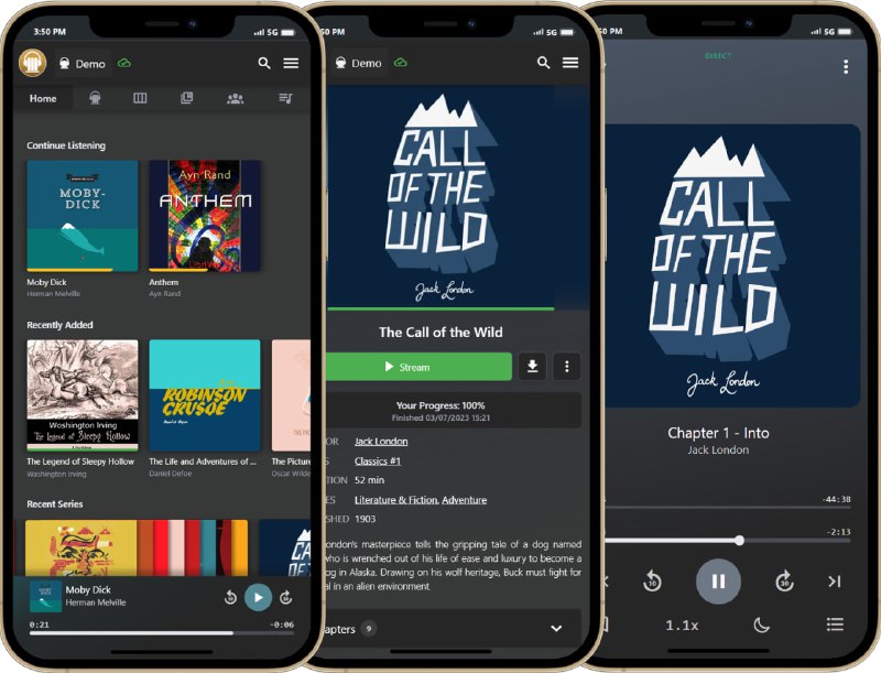 #GitHub #自托管▎audiobookshelf自托管的有声书和播客服务器▎特性- 支持 #Linux #Windows #Docker 轻松部署- iOS 和 Android 客户端支持- 实时流式传输所有音频格式- 搜索添加自动下载播客剧集- 具有分开权限的多用户管理- 同步每个用户的收听进度- 批量上传书籍和播客- 自动每日备份数据- PWA 应用、Chromecast 支持- 自动获取元数据和封面- 章节编辑、章节搜索- 合并音频文件支持- 将元数据和封面嵌入音频文件- ……项目地址｜项目网站频道 @dejavuBlog群组 @dejavuGroup#GitHub #自托管▎audiobookshelf自托管的有声书和播客服务器▎特性- 支持 #Linux #Windows #Docker 轻松部署- iOS 和 Android 客户端支持- 实时流式传输所有音频格式- 搜索添加自动下载播客剧集- 具有分开权限的多用户管理- 同步每个用户的收听进度- 批量上传书籍和播客- 自动每日备份数据- PWA 应用、Chromecast 支持- 自动获取元数据和封面- 章节编辑、章节搜索- 合并音频文件支持- 将元数据和封面嵌入音频文件- ……项目地址｜项目网站频道 @dejavuBlog群组 @dejavuGroup