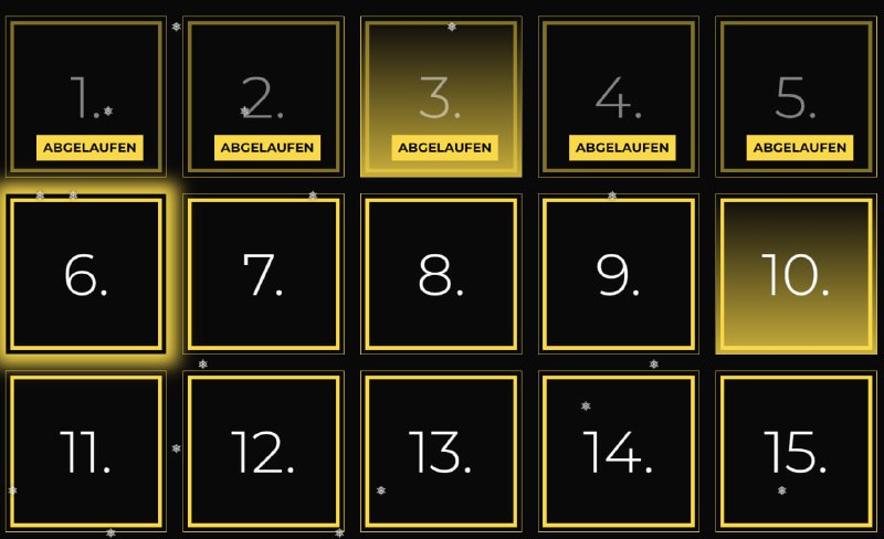 圣诞活动，每天一个：