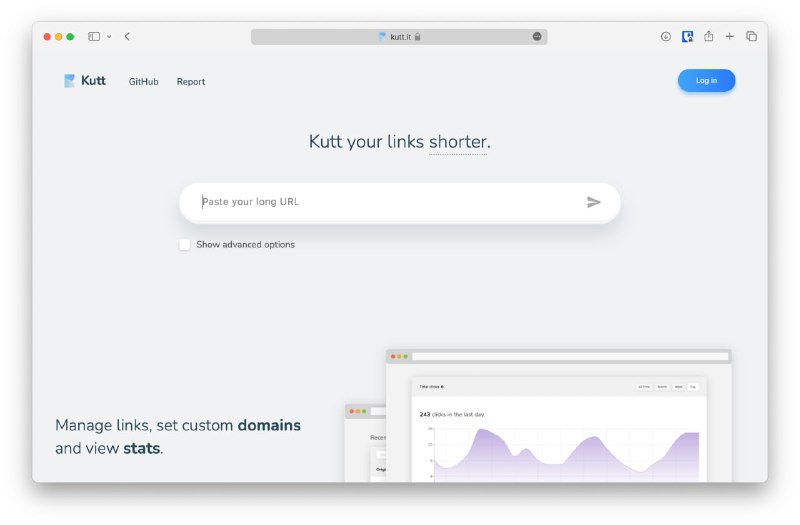 #GitHub #自托管▎kutt一个美观、功能强大的现代 URL 缩短程序▎特性- 完全自由且开源- 自定义域名支持- 为链接设置密码/描述/过期时间- 统计缩短 URL 的信息- 查看/编辑/删除链接- 可选禁用注册仅供私人使用- RESTful #API 支持- 手动部署或 #Docker 部署- 应该也可以用 #Vercel 部署（需要外部 #PostgreSQL 与 #Redis）（有点问题）- ……项目地址｜演示网站频道 @dejavuBlog投稿 @dejavu_pm_bot