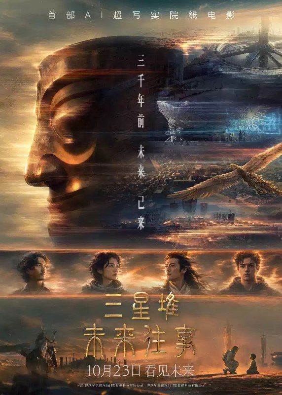 国内首部拿到龙标的AI电影《三星堆：未来往事》内地院线首日票房30万