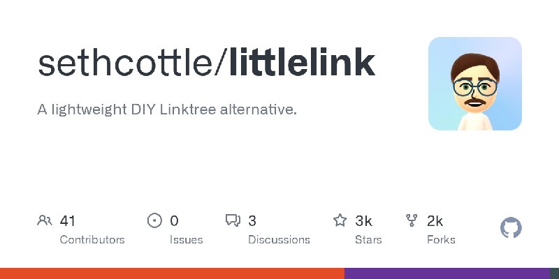 GitHub - sethcottle/littlelink: A lightweight DIY Linktree alternative.