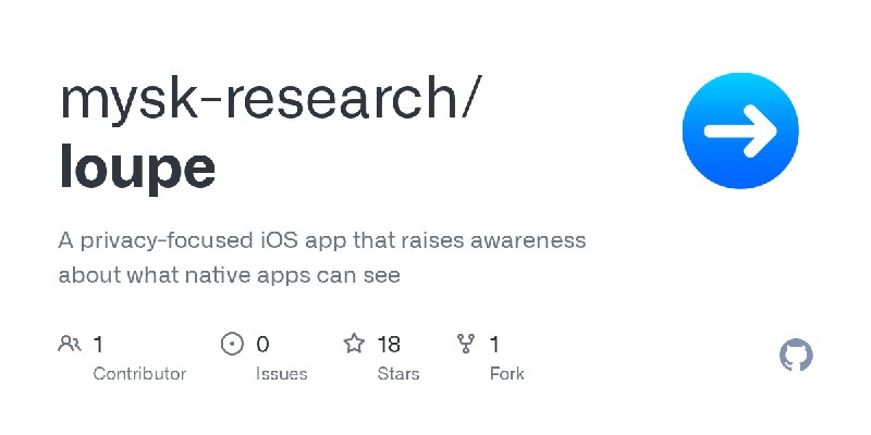 GitHub - mysk-research/loupe: A privacy-focused iOS app that raises awareness about what native apps can see