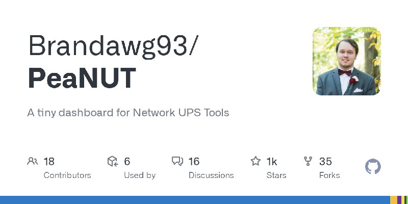 GitHub - Brandawg93/PeaNUT: A tiny dashboard for Network UPS Tools