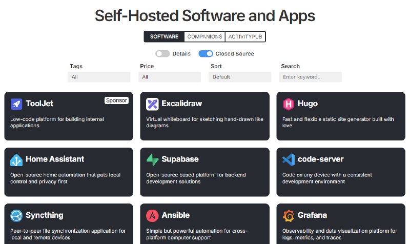 Self-Hosted Software and Apps