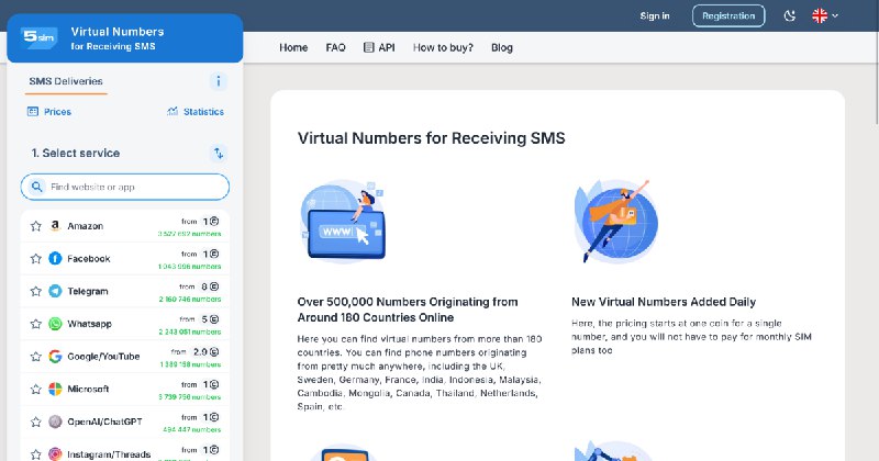 Online SMS verification service | Receive SMS online