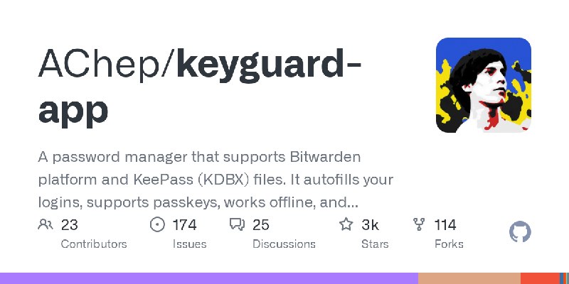 GitHub - AChep/keyguard-app: A password manager that supports Bitwarden platform and KeePass (KDBX) files. It autofills your logins…