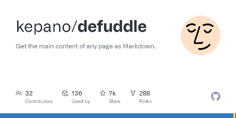 GitHub - kepano/defuddle: Get the main content of any page as Markdown.