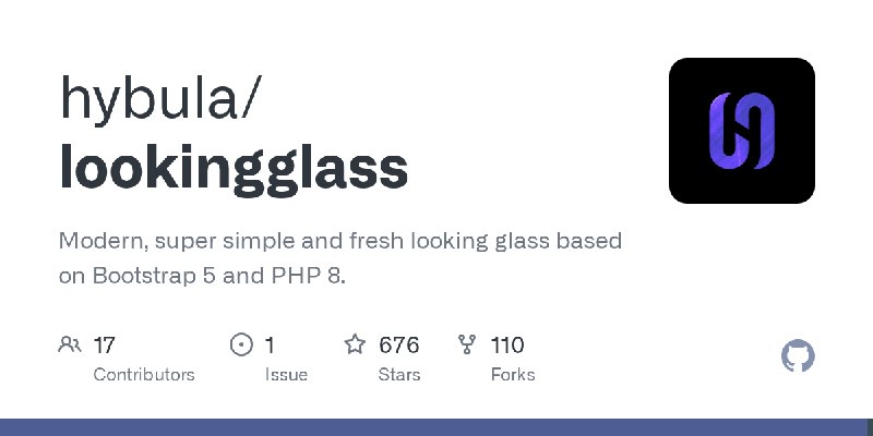 GitHub - hybula/lookingglass: Modern, super simple and fresh looking glass based on Bootstrap 5 and PHP 8.