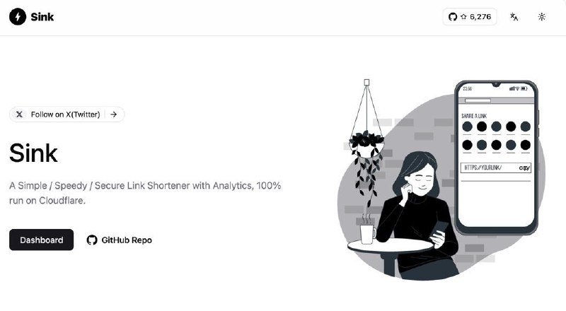 为了庆祝 Sink 突破 6000 Stars, 1 月份使用 Opus 翻新了 UI, 看起来更现代了引入了 R2 存储，现在数据每日备份 R2, 更安全了