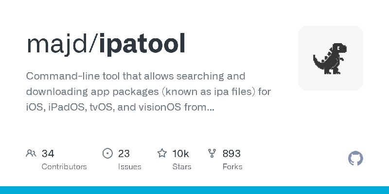 GitHub - majd/ipatool: Command-line tool that allows searching and downloading app packages (known as ipa files) for iOS, iPadOS…