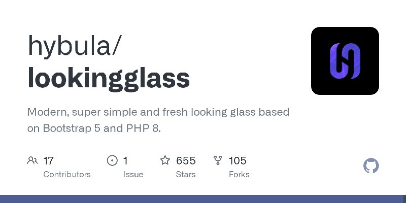GitHub - hybula/lookingglass: Modern, super simple and fresh looking glass based on Bootstrap 5 and PHP 8.