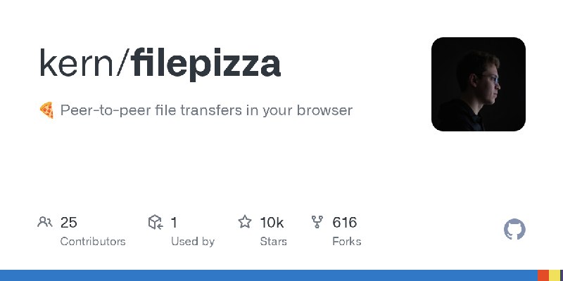 GitHub - kern/filepizza: :pizza: Peer-to-peer file transfers in your browser