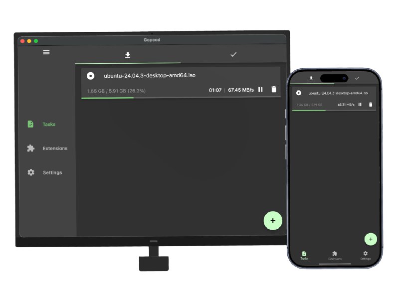 Gopeed - 免费现代化开源下载器 | 支持HTTP、BT种子、磁力和ed2k链接