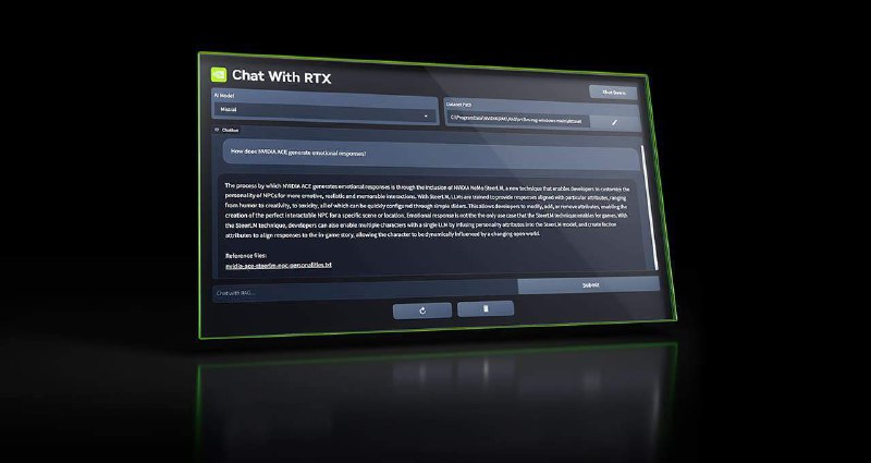 NVIDIA 發佈免費聊天機器人 Chat with RTX　可於電腦上本地運行 - 流動日報