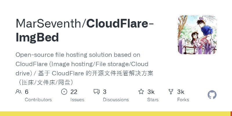 GitHub - MarSeventh/CloudFlare-ImgBed: Open-source file hosting solution based on CloudFlare  (Image hosting/File storage/Cloud…