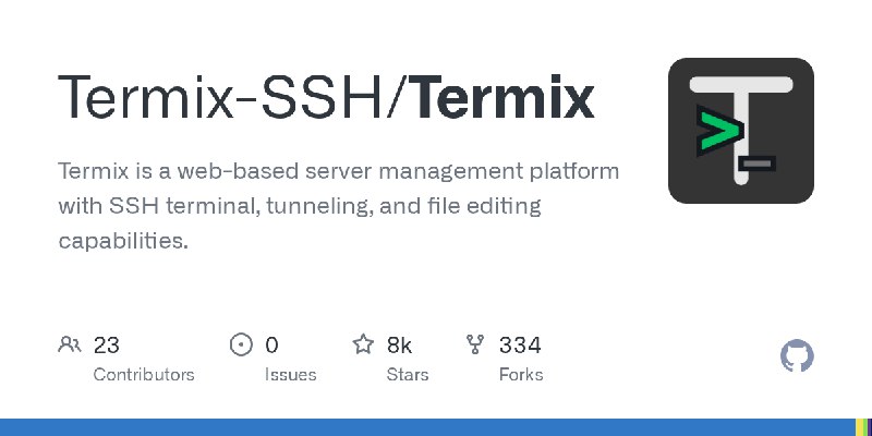 GitHub - Termix-SSH/Termix: Termix is a web-based server management platform with SSH terminal, tunneling, and file editing capabilities.