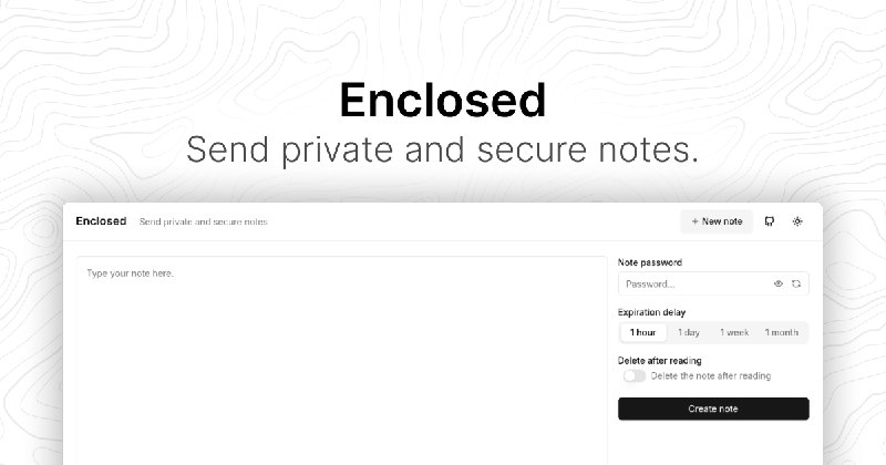 Enclosed - Send private and secure notes