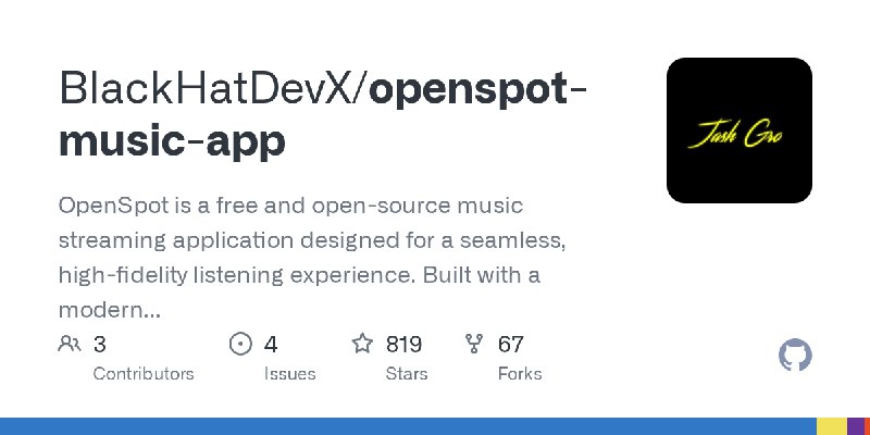 GitHub - BlackHatDevX/openspot-music-app: OpenSpot is a free and open-source music streaming application designed for a seamless…