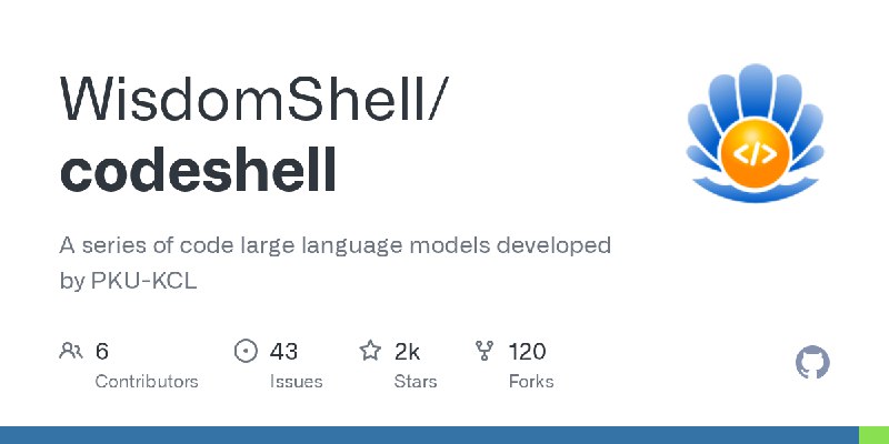 GitHub - WisdomShell/codeshell: A series of code large language models developed by PKU-KCL