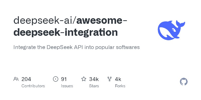 awesome-deepseek-integration/README_cn.md at main · deepseek-ai/awesome-deepseek-integration