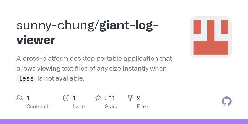 GitHub - sunny-chung/giant-log-viewer: A cross-platform desktop portable application that allows viewing text files of any size…