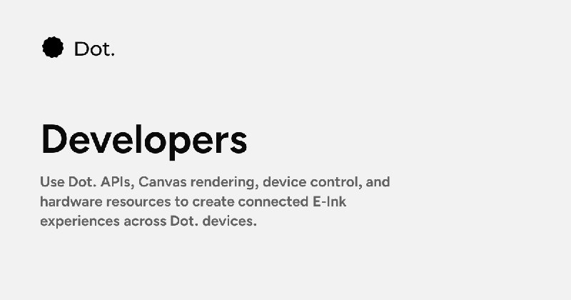 Dot | Developers