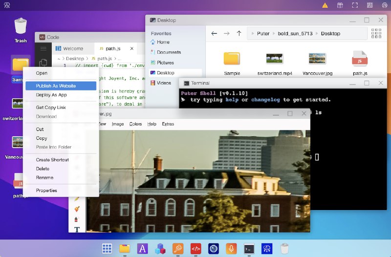 GitHub - HeyPuter/puter: 🌐 The Internet Computer! Free, Open-Source, and Self-Hostable.