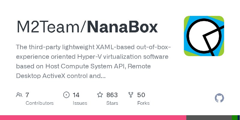 GitHub - M2Team/NanaBox: The third-party lightweight XAML-based out-of-box-experience oriented Hyper-V virtualization software…