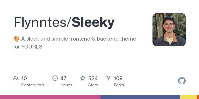 GitHub - Flynntes/Sleeky: 🎨 A sleek and simple frontend & backend theme for YOURLS