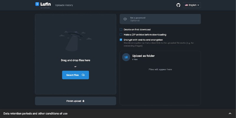 GitHub - VityaSchel/lufin: Lufin — a modern client-side e2ee filesharing based on lufi (let’s upload that file—next)