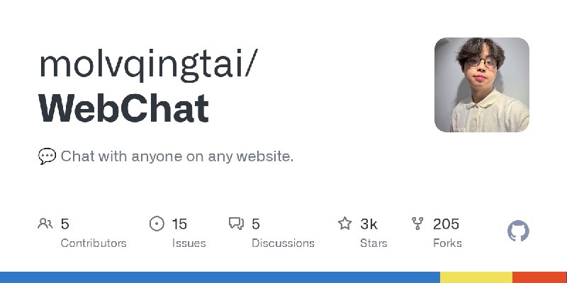 GitHub - molvqingtai/WebChat: 💬 Chat with anyone on any website.