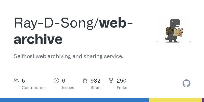 GitHub - Ray-D-Song/web-archive: Selfhost web archiving and sharing service.