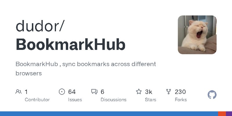 GitHub - dudor/BookmarkHub: BookmarkHub , sync bookmarks across different browsers