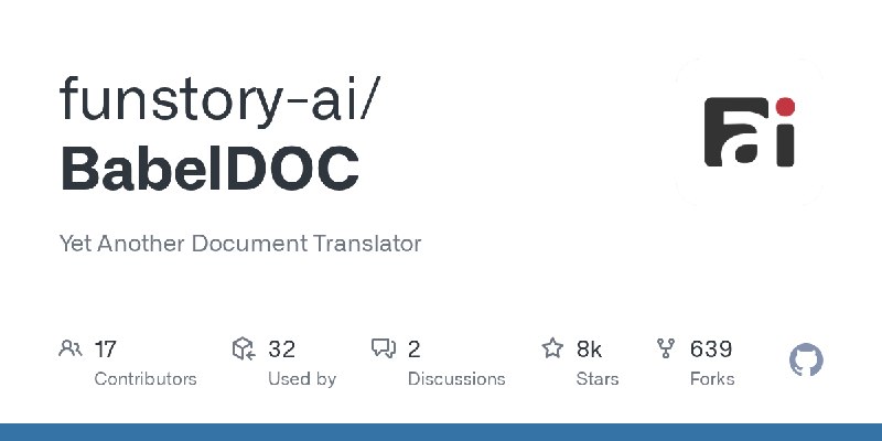 GitHub - funstory-ai/BabelDOC: Yet Another Document Translator