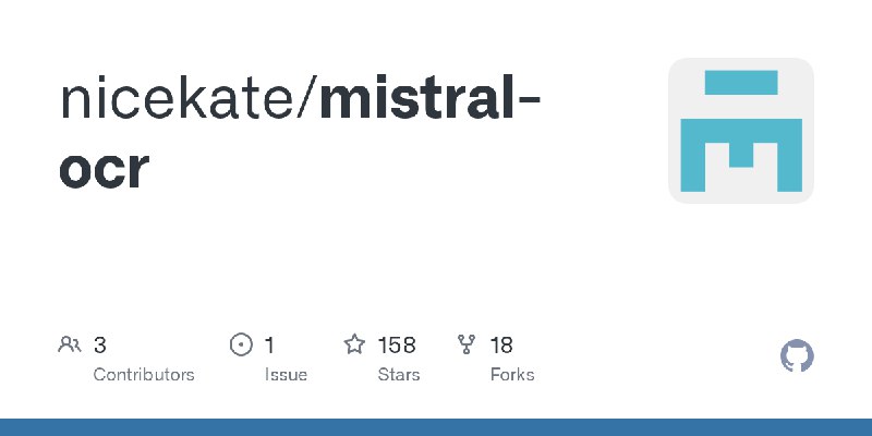 GitHub - nicekate/mistral-ocr