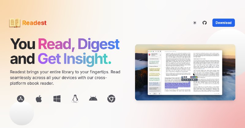 Readest — Where You Read, Digest and Get Insight