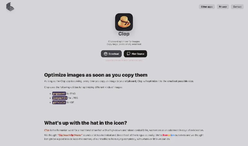 Clop - Image, video, PDF and clipboard optimiser
