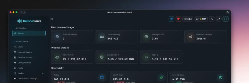 Remnawave – Proxy and user management solution
