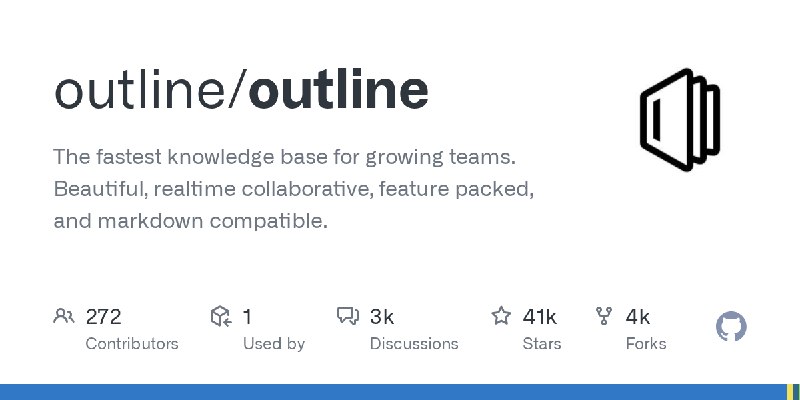 GitHub - outline/outline: The fastest knowledge base for growing teams. Beautiful, realtime collaborative, feature packed, and…