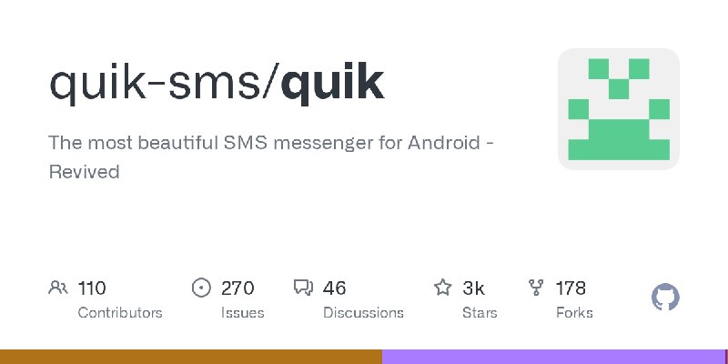 GitHub - quik-sms/quik: The most beautiful SMS messenger for Android - Revived