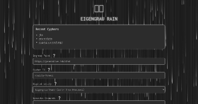 New Conversation - Eigengrau Rain