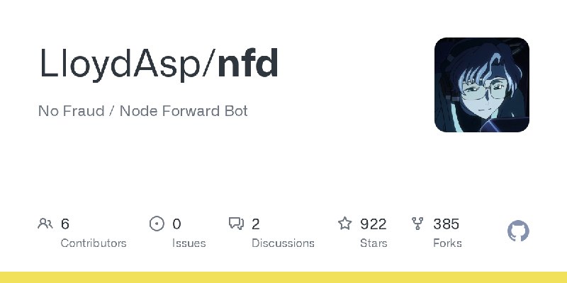 GitHub - LloydAsp/nfd: No Fraud / Node Forward Bot