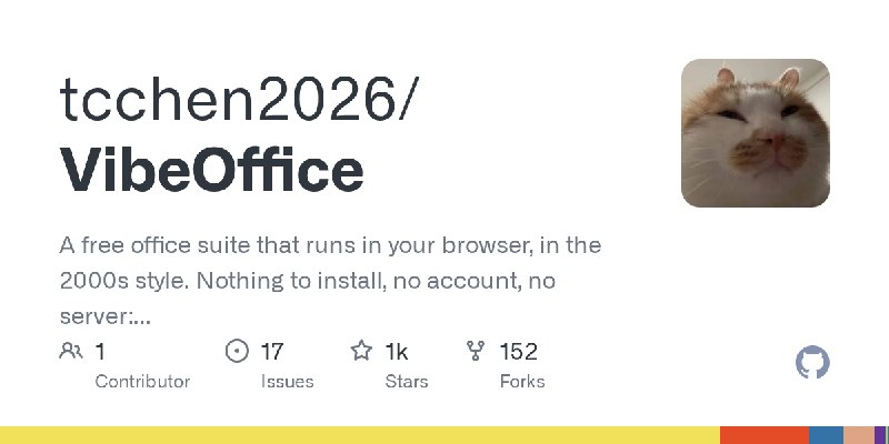 GitHub - tcchen2026/VibeOffice: A free office suite that runs in your browser, in the 2000s style. Nothing to install, no account…