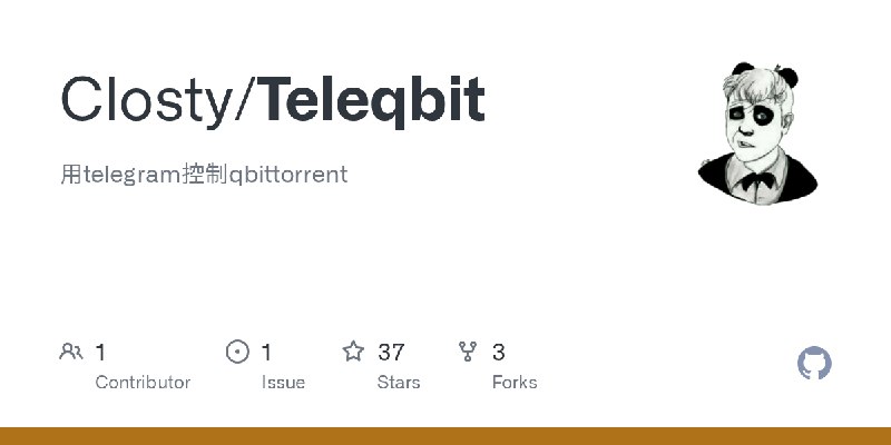 GitHub - Closty/Teleqbit: 用telegram控制qbittorrent