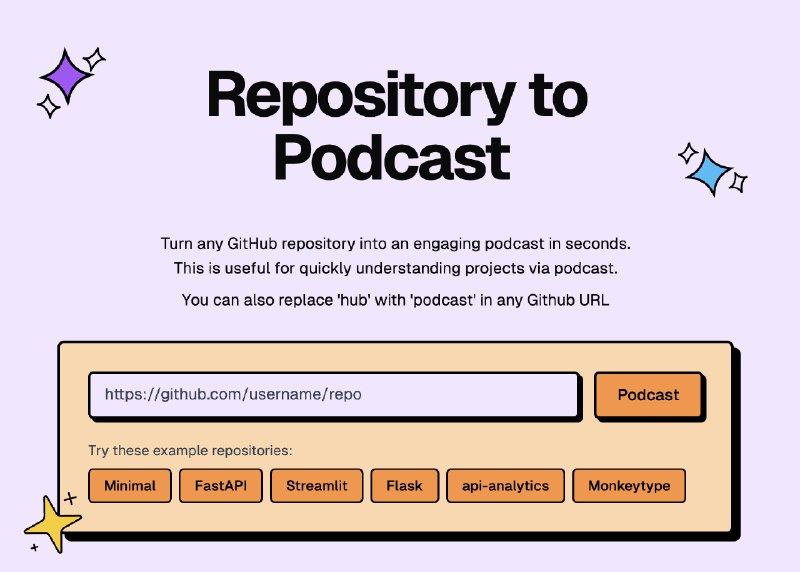 GitPodcast - Repository to Podcast in Seconds