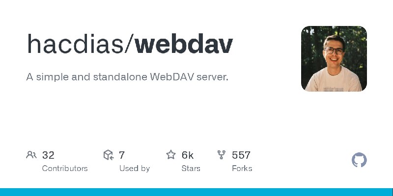 GitHub - hacdias/webdav: A simple and standalone WebDAV server.