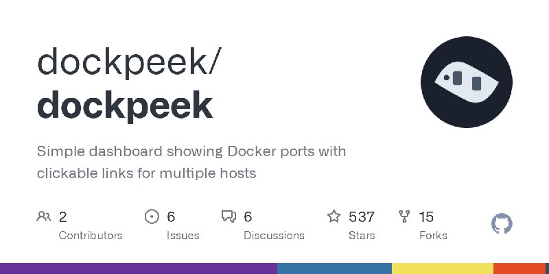 GitHub - dockpeek/dockpeek: Simple dashboard showing Docker ports with clickable links for multiple hosts