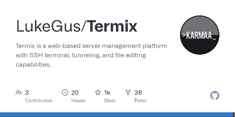 GitHub - LukeGus/Termix: Termix is a web-based server management platform with SSH terminal, tunneling, and file editing capabilities.